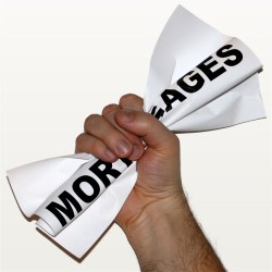 Mortgage papers in hands